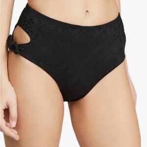 NWOT L*space Bummin eyelet high waist bikini bottoms black